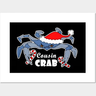 Christmas Matching Maryland Blue Crab Gifts Christmas Cousin Blue Crab Matching Family Holiday Picture Posters and Art